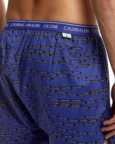 CK ONE WOVEN BOXERS, Staggered Stripes Logo Print+Clematis, hi-res