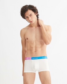 PRIDE COTTON COLOR BLOCK TRUNKS, White w/ Shocking Blue, hi-res