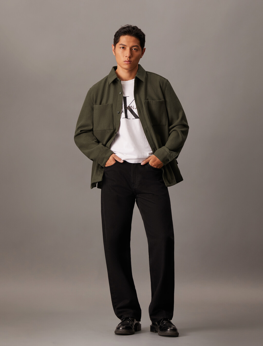 Wool Blend Shirt, Tarmac, hi-res