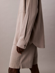Lyocell Relaxed Shirt, Steeple Gray, hi-res