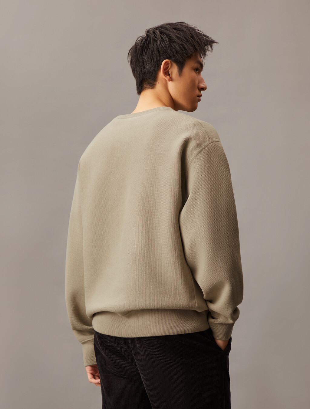 Cotton Blend Relaxed Sweatshirt, Pure Cashmere, hi-res
