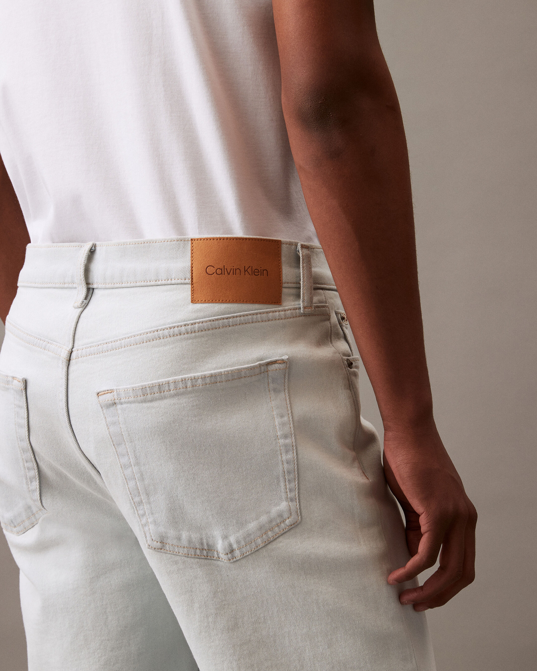 Calvin klein white jeans deals