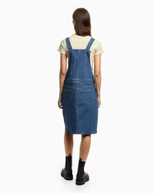 MIDI DUNGAREE DRESS, Dark Blue, hi-res