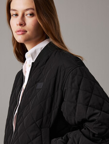 Relaxed Quilted Bomber Jacket, Ck Black, hi-res