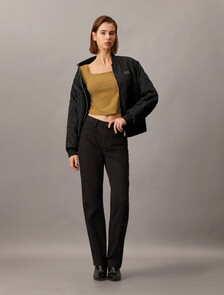 Relaxed Quilted Bomber Jacket, Ck Black, hi-res