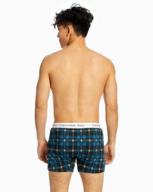 KNIT BOXER IN SLIM FIT, STRUCTURE FIELD PLAID BLACK, hi-res