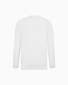 Monogram Logo Long Sleeve Tee, Bright White, hi-res