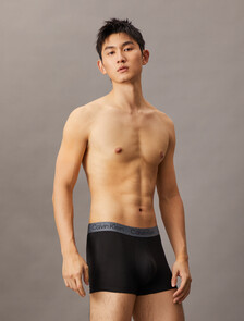 Cotton Modal Trunks 3 Pack, black w/ turbulence wb, hi-res
