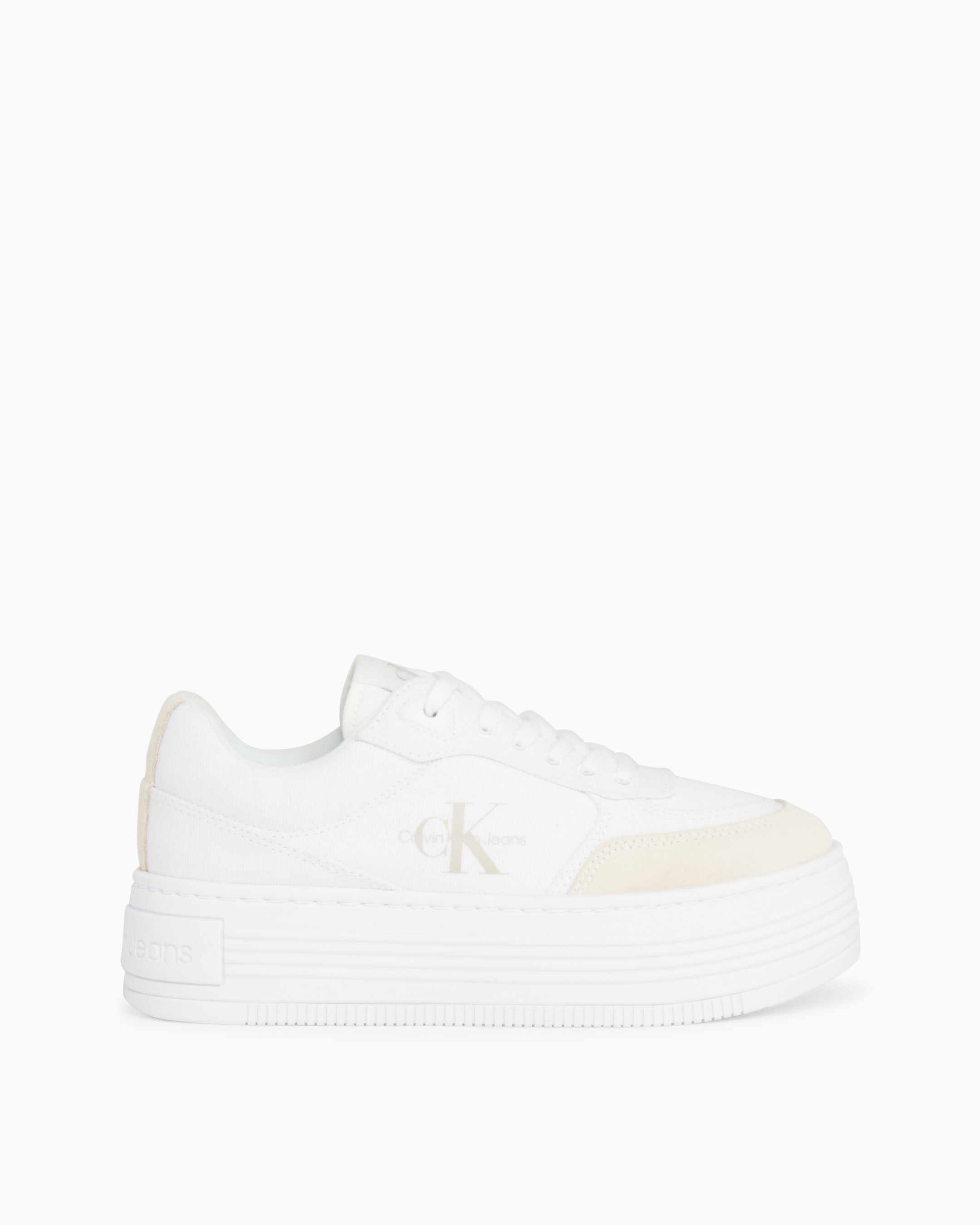Platform Canvas Trainers white Calvin Klein Malaysia