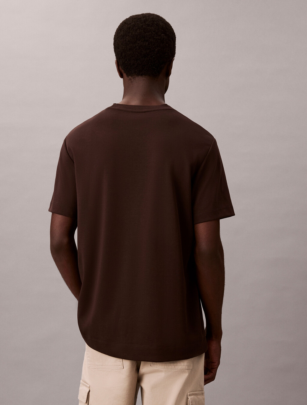 Tonal Monogram Crewneck Tee, Chocolate Torte, hi-res