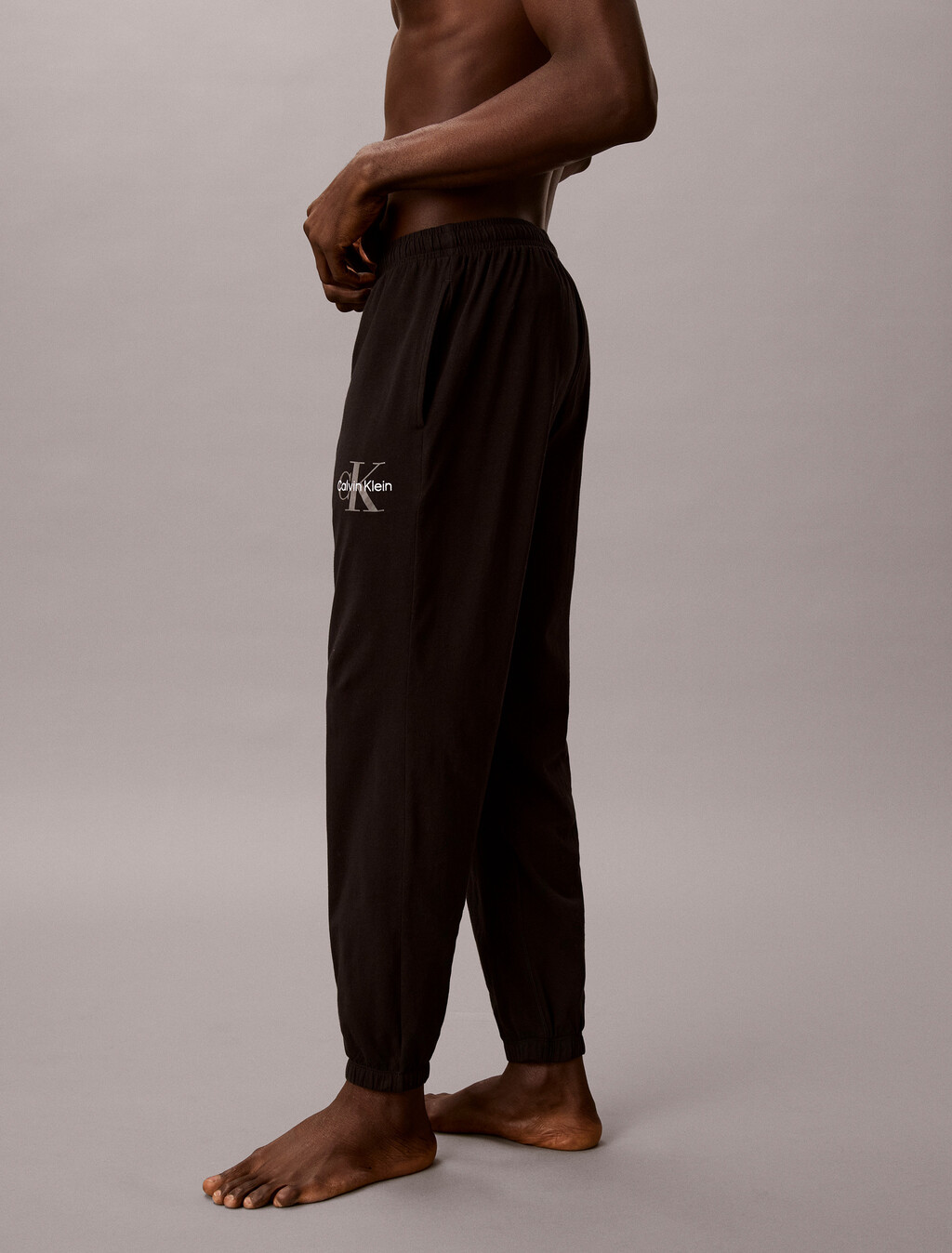 Lounge Joggers - Icon Cotton Stretch, Black, hi-res