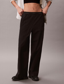 Logo Waistband Relaxed Pants, Black, hi-res