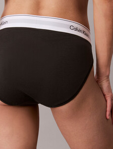 Icon Cotton Modal High Waist Bikini, Black(UB1), hi-res