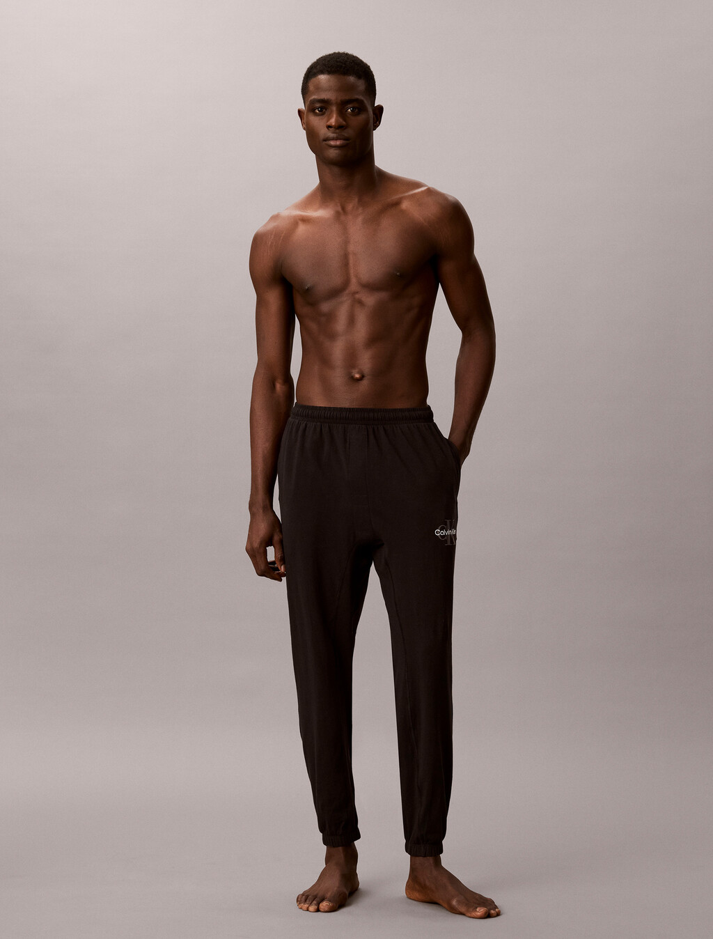 Lounge Joggers - Icon Cotton Stretch, Black, hi-res