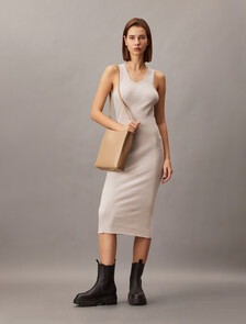 Rib Knit Midi Dress, Ashes Of Roses, hi-res