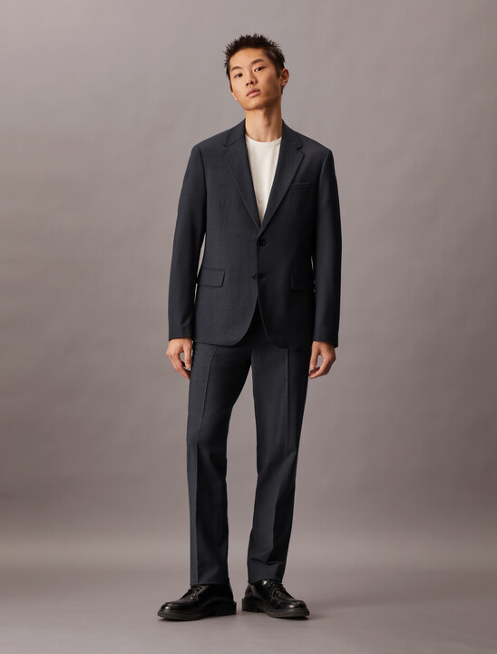 Refined Wool Blend Slim Blazer
