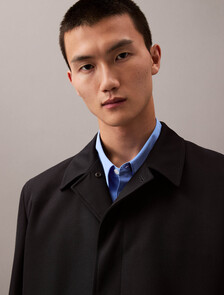 Wool Twill Car Coat, Vulcan, hi-res