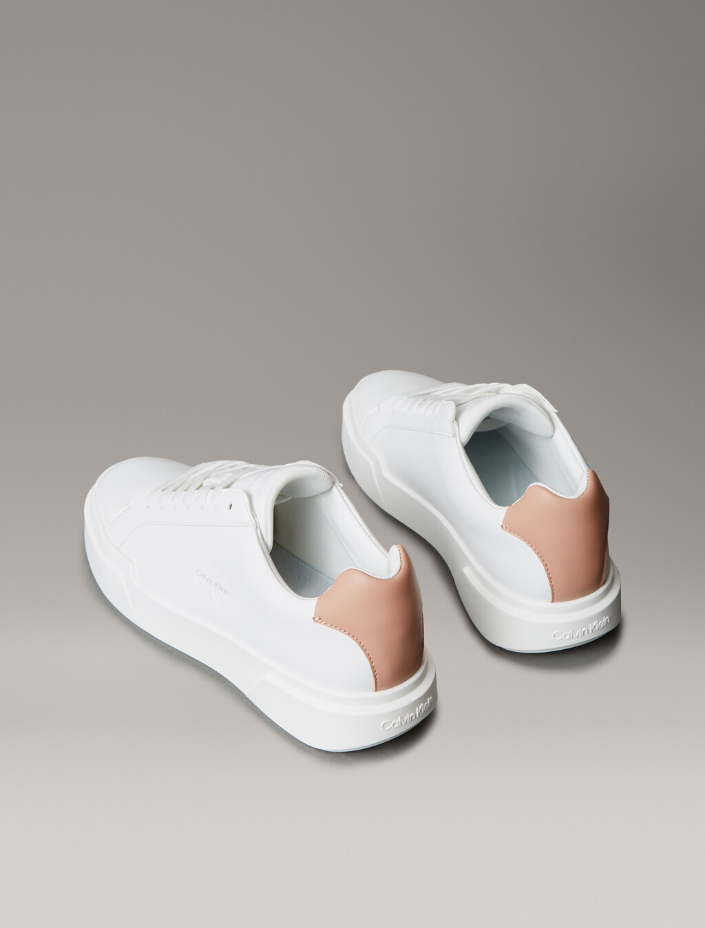 Leather Durable Traction NYC Trainers, Bright White/Tuscany/Chateau, hi-res