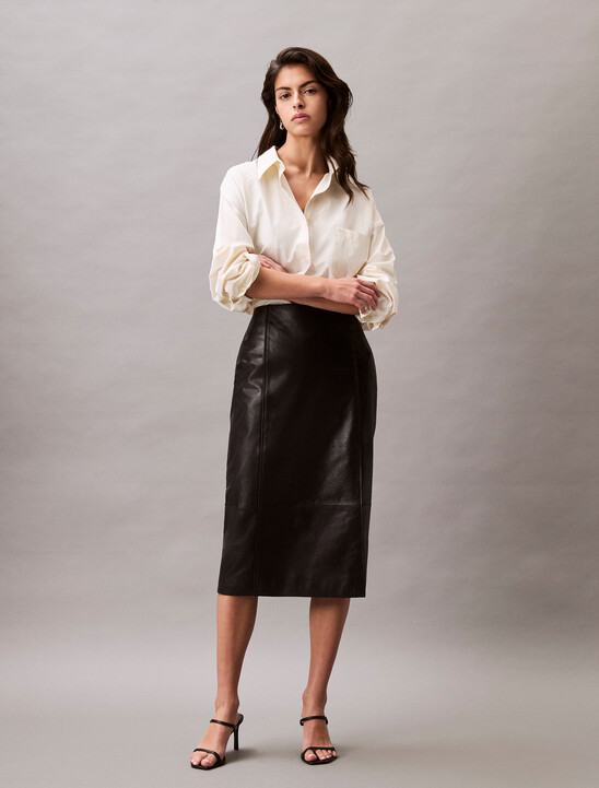 Viscose Blend Relaxed Button-Down Shirt