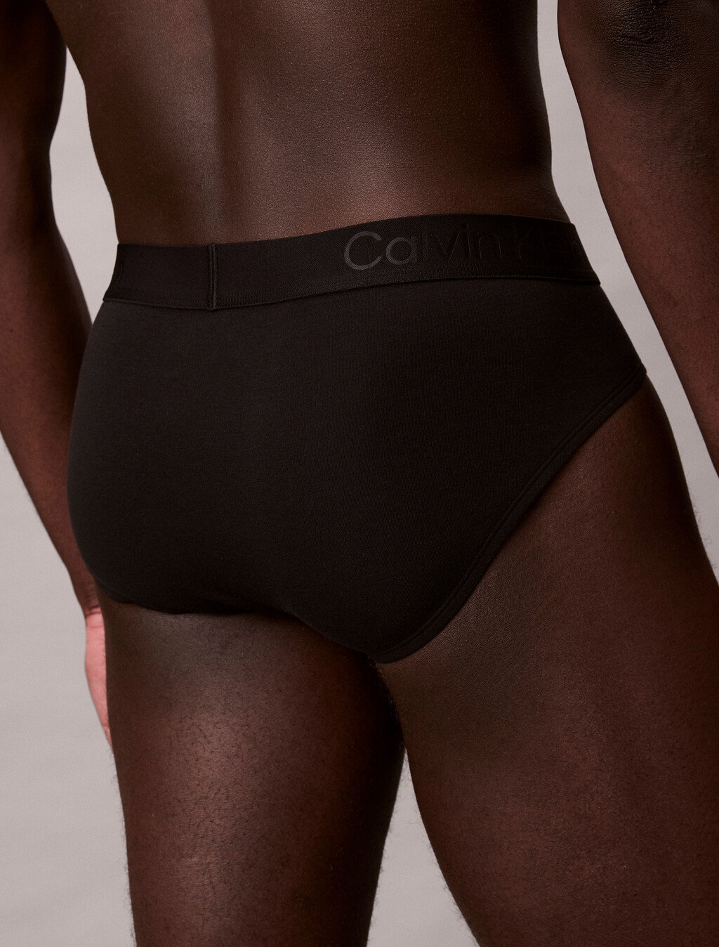 CK Black Cotton Stretch Hip Brief, Black, hi-res