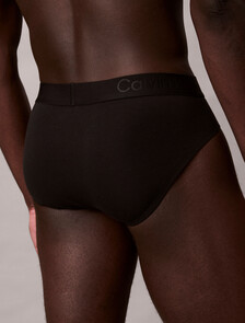 CK Black Cotton Stretch Hip Brief, Black, hi-res