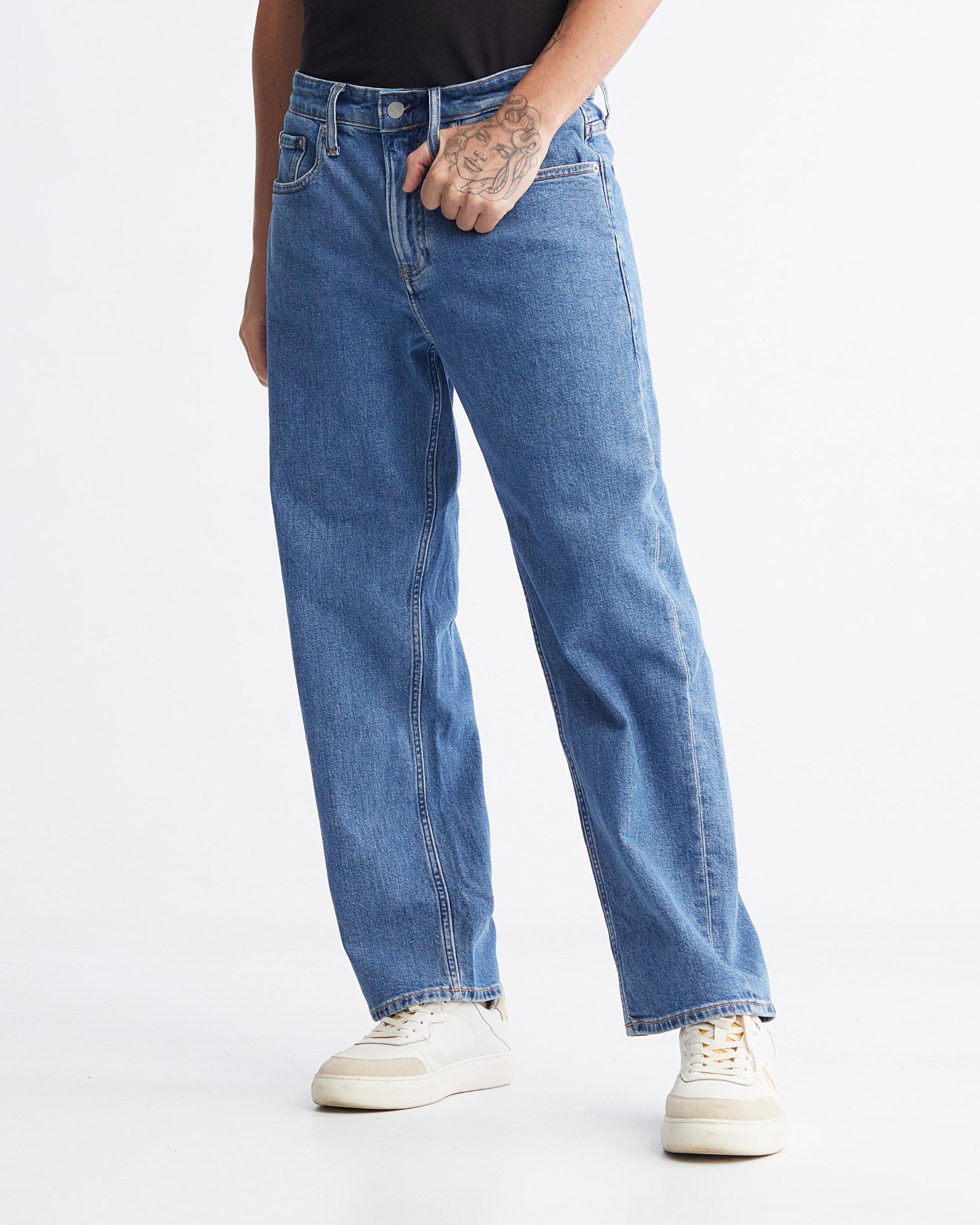 Calvin klein cropped jeans top