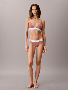 Icon Cotton Modal - 2 Pack Triangle Bras, Soft Sable/Silver Peony, hi-res