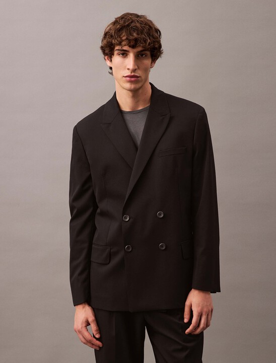 Wool Double Breasted Blazer