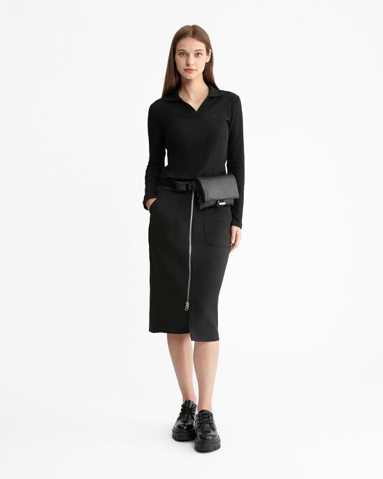 Premium Capsule Front Zip Skirt