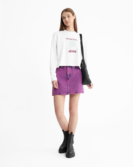 Hyper Real High Rise A Line Mini Skirt