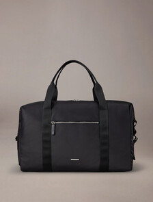 Sleek Nylon Weekender Bag, Black, hi-res