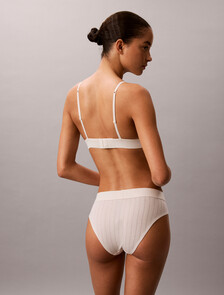 Lightly Lined Triangle Bralette - Heritage Classic Cotton Stretch, Tofu, hi-res