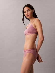 Bralette - Icon Logo Lace, Soft Mauve, hi-res