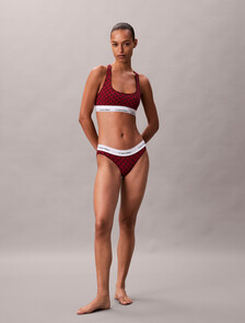 Bikini Briefs - Icon Cotton Modal, SEAMLESS EMBLEM+DARK BERRY, hi-res
