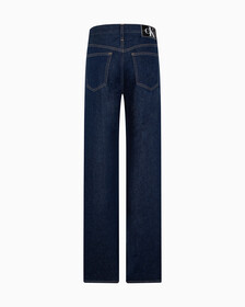 Linen Wide Leg Jeans, Denim Rinse, hi-res