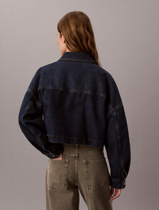 Cropped Denim Shirt, AUTUMN DUSK, hi-res