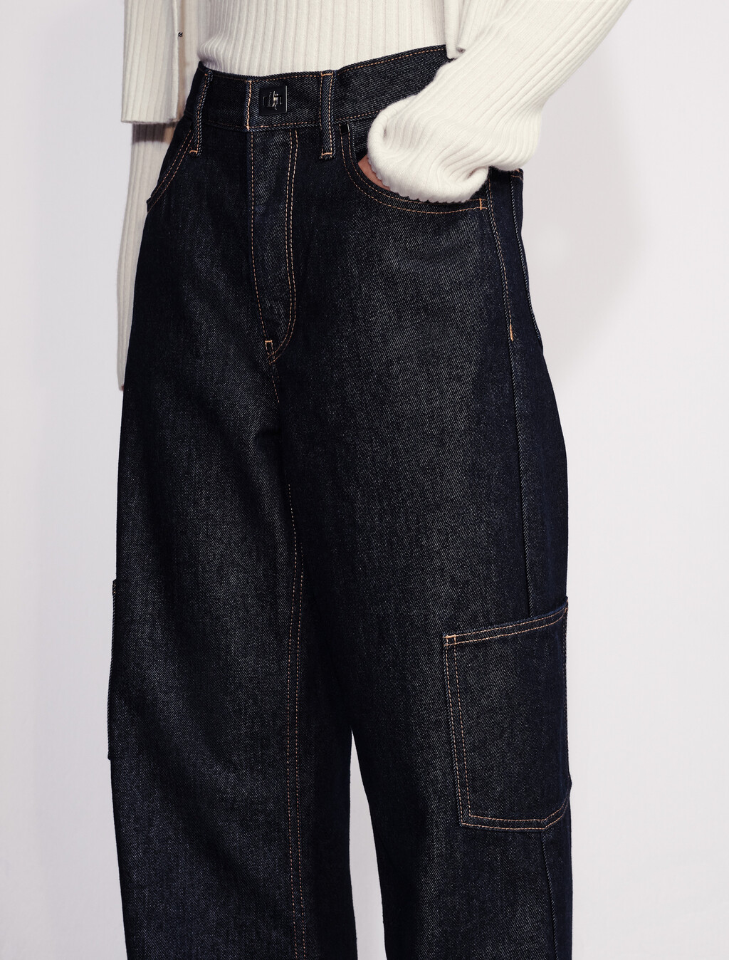 High Rise Wide Leg Jeans, Rinse Denim, hi-res