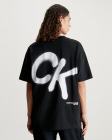 Relaxed Spray Print T-Shirt, Ck Black, hi-res