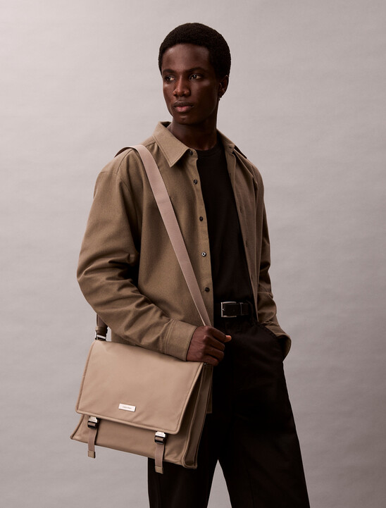 Matte Nylon Messenger Bag