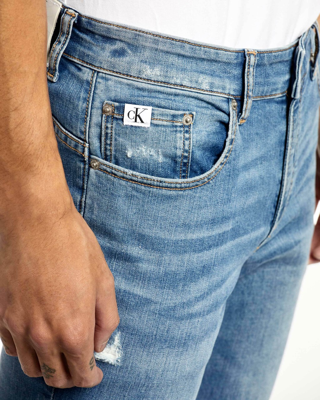 CLIMATE TECH BODY SKINNY JEANS, Light Blue Dstr, hi-res
