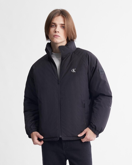 Reversible Stand Collar Puffer Jacket