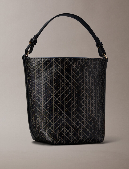 Allover Emblem Logo Bucket Bag