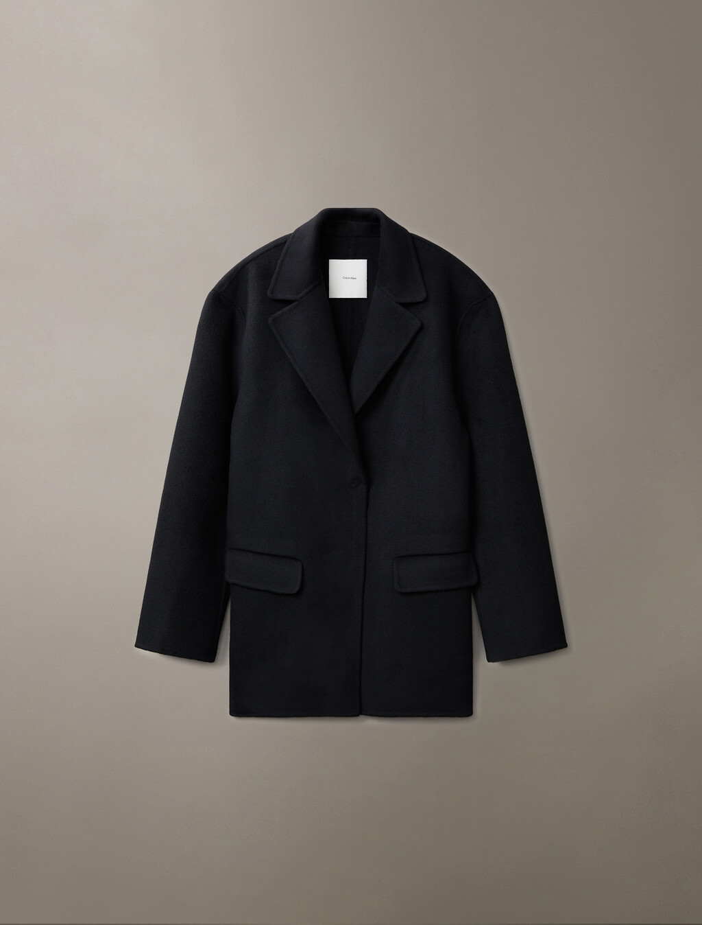 Double Face Recycled Wool Blend Blazer, Black Beauty, hi-res