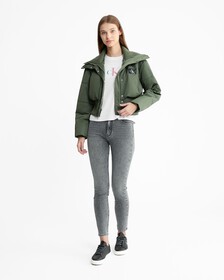 Short Ribbed Bomber, Thyme, hi-res