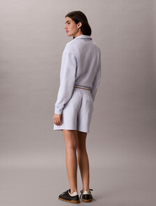 Logo Tape Full Zip Sweatshirt, Lacey Lilac, hi-res