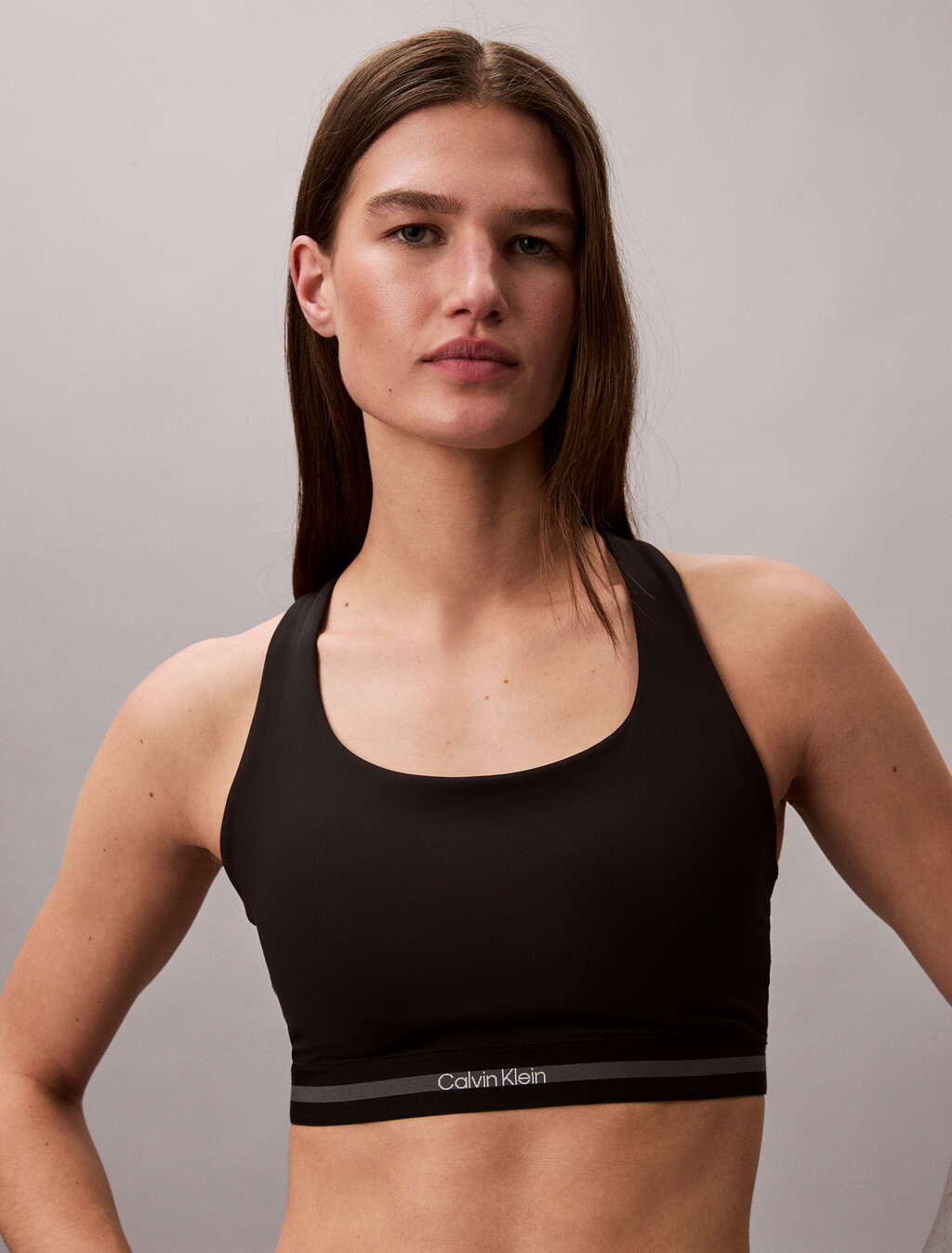 Quick-Dry Racerback Sports Bra, Black, hi-res