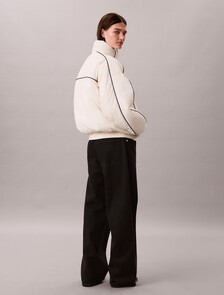 Piped Down Jacket, Ivory, hi-res