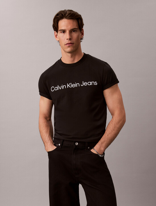 Slim Stretch Cotton Crewneck Tee