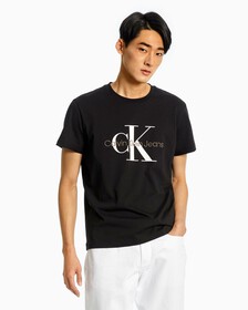 Monogram Organic Cotton Tee, Ck Black, hi-res