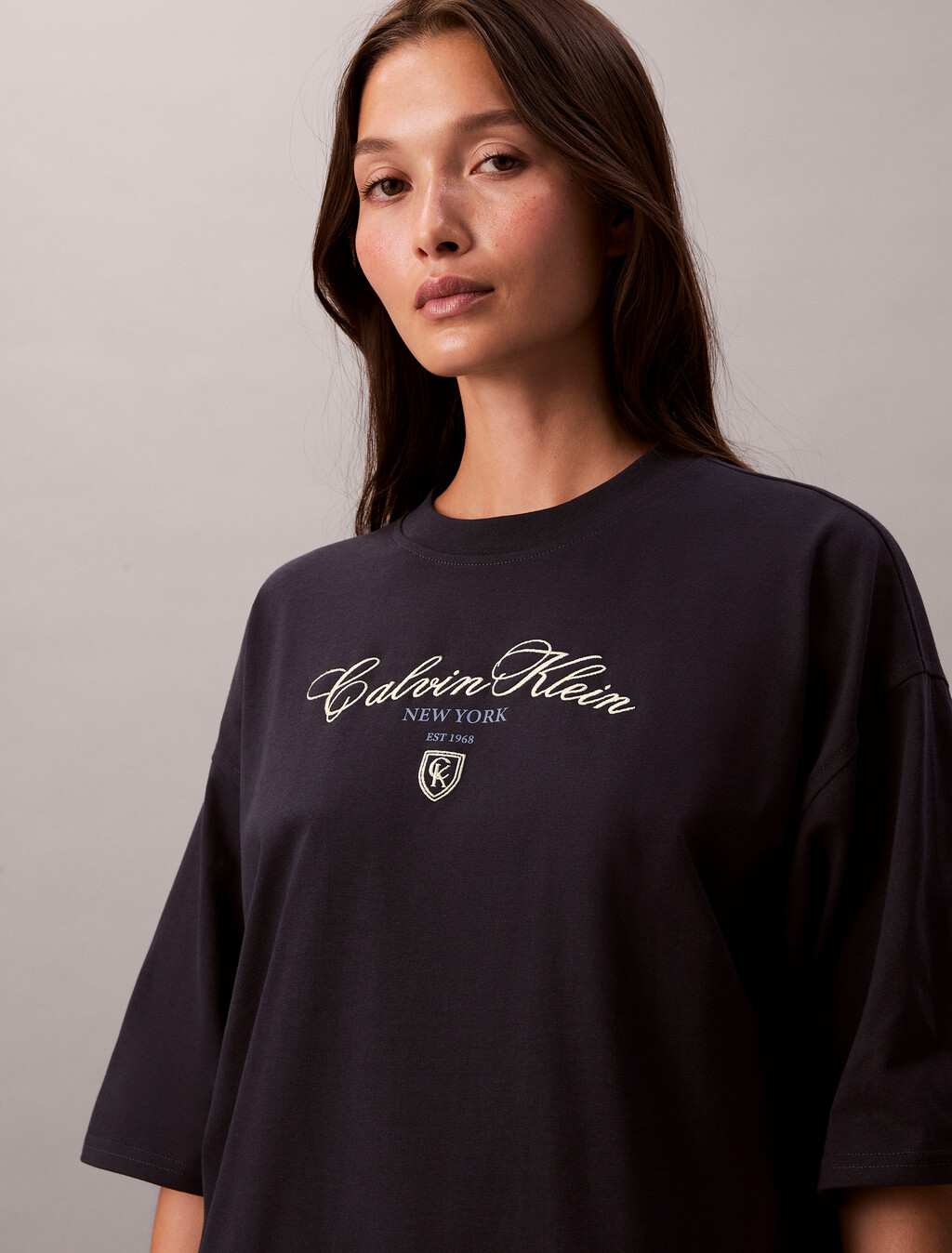 Script Logo Graphic Relaxed T-Shirt, Inkwell, hi-res